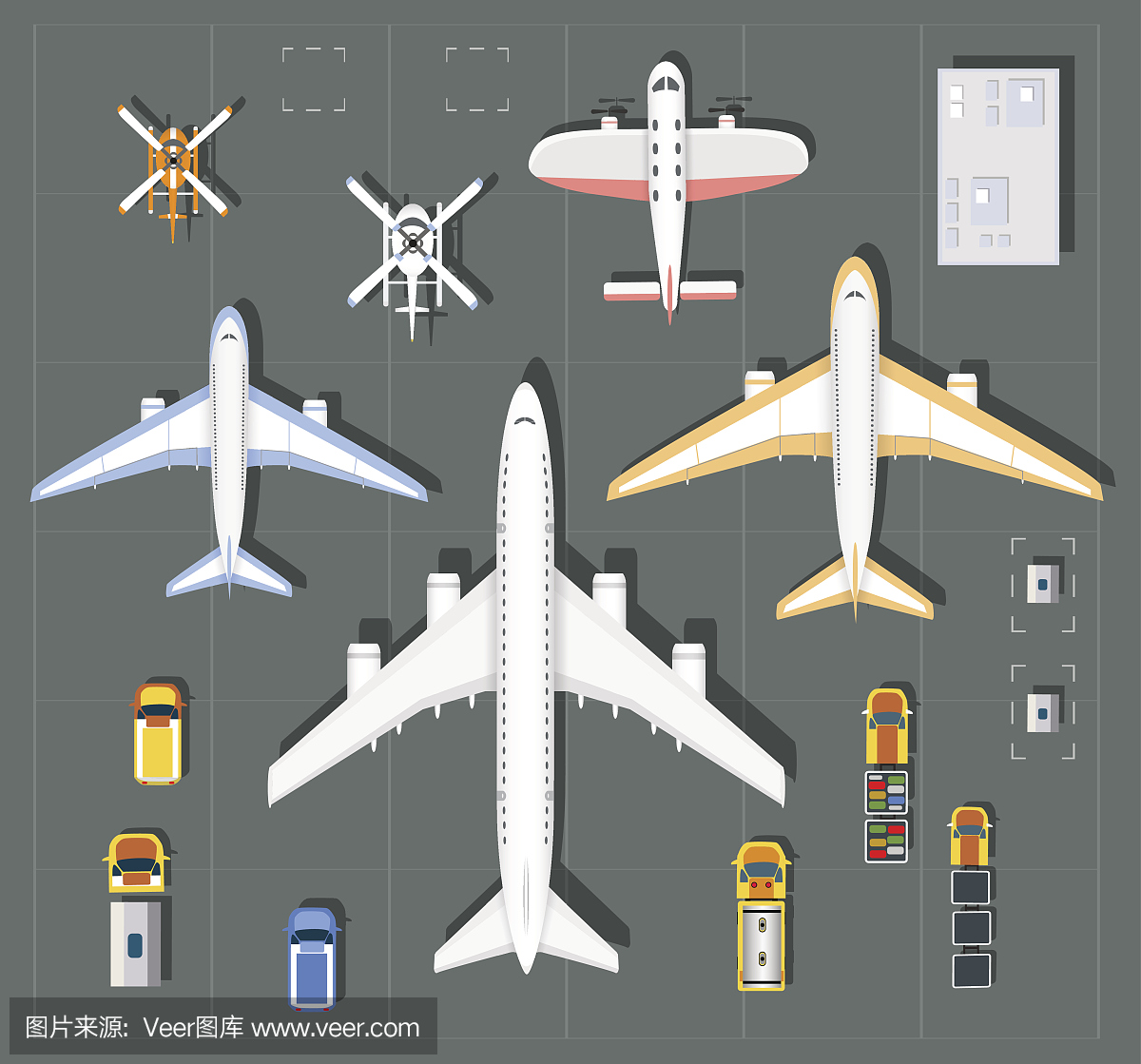 从上空俯瞰机场